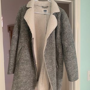 Grey cozy winter jacket